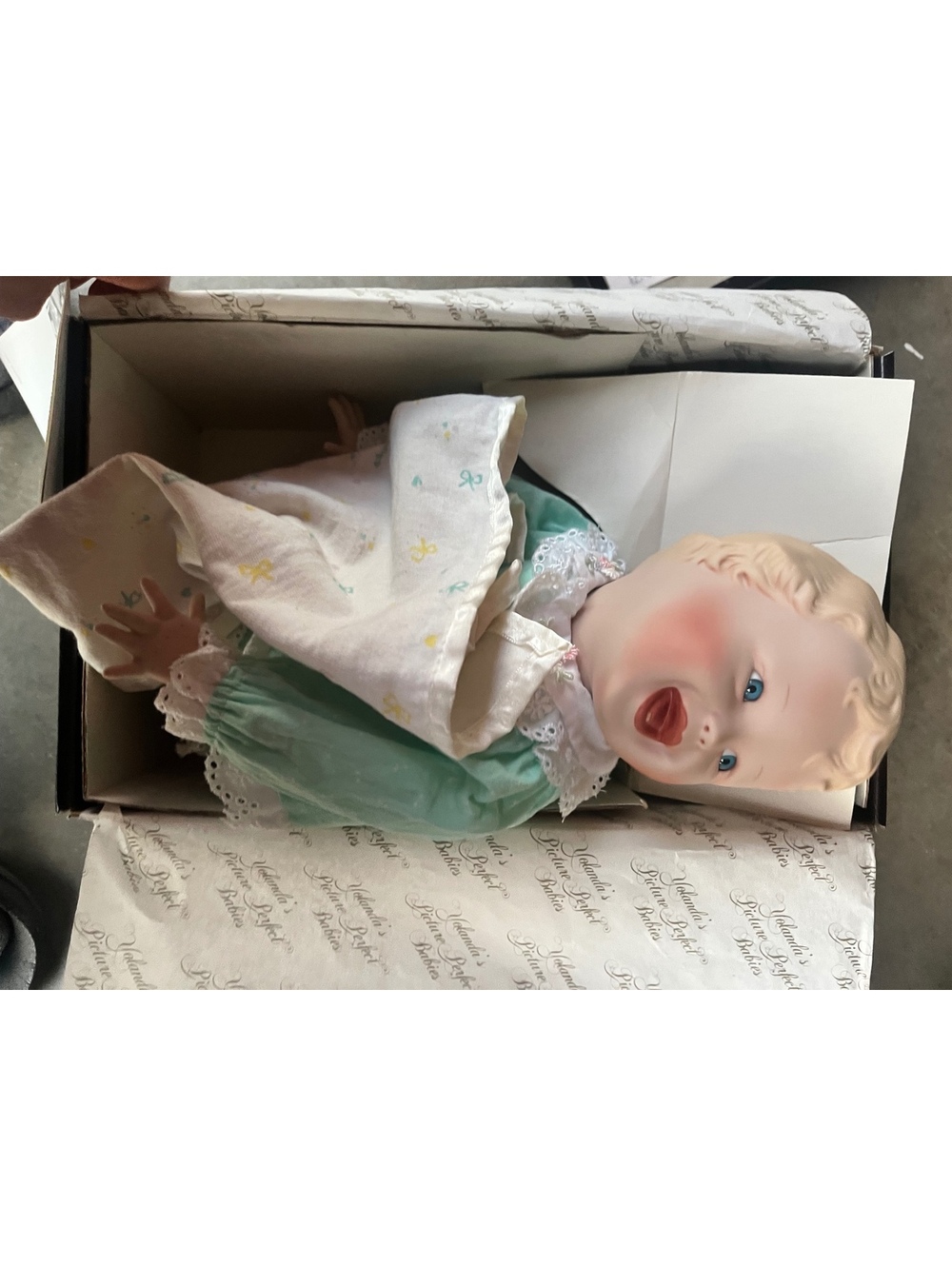 Precious Moments Porcelain Baby Doll in Original Box